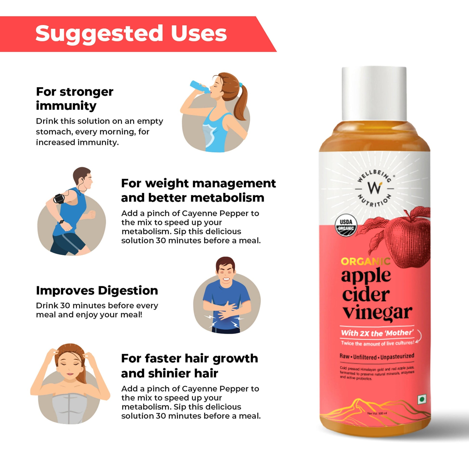 Wellbeing Nutrition Organic Apple Cider Vinegar-Unflavored 