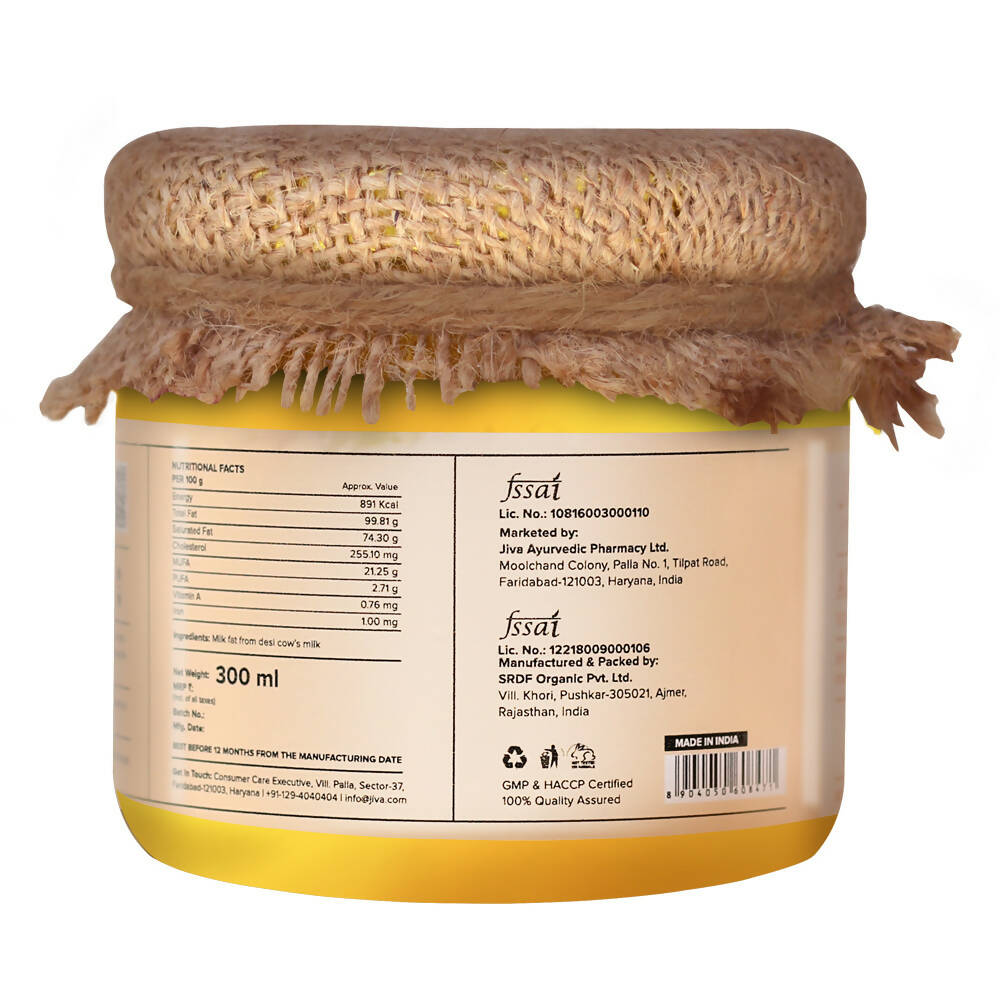Jiva Ayurveda A2 Gir Desi Cow Ghee | Desi Gir Cow Ghee | Pure and Natural Ghee From A2 Cow Milk 