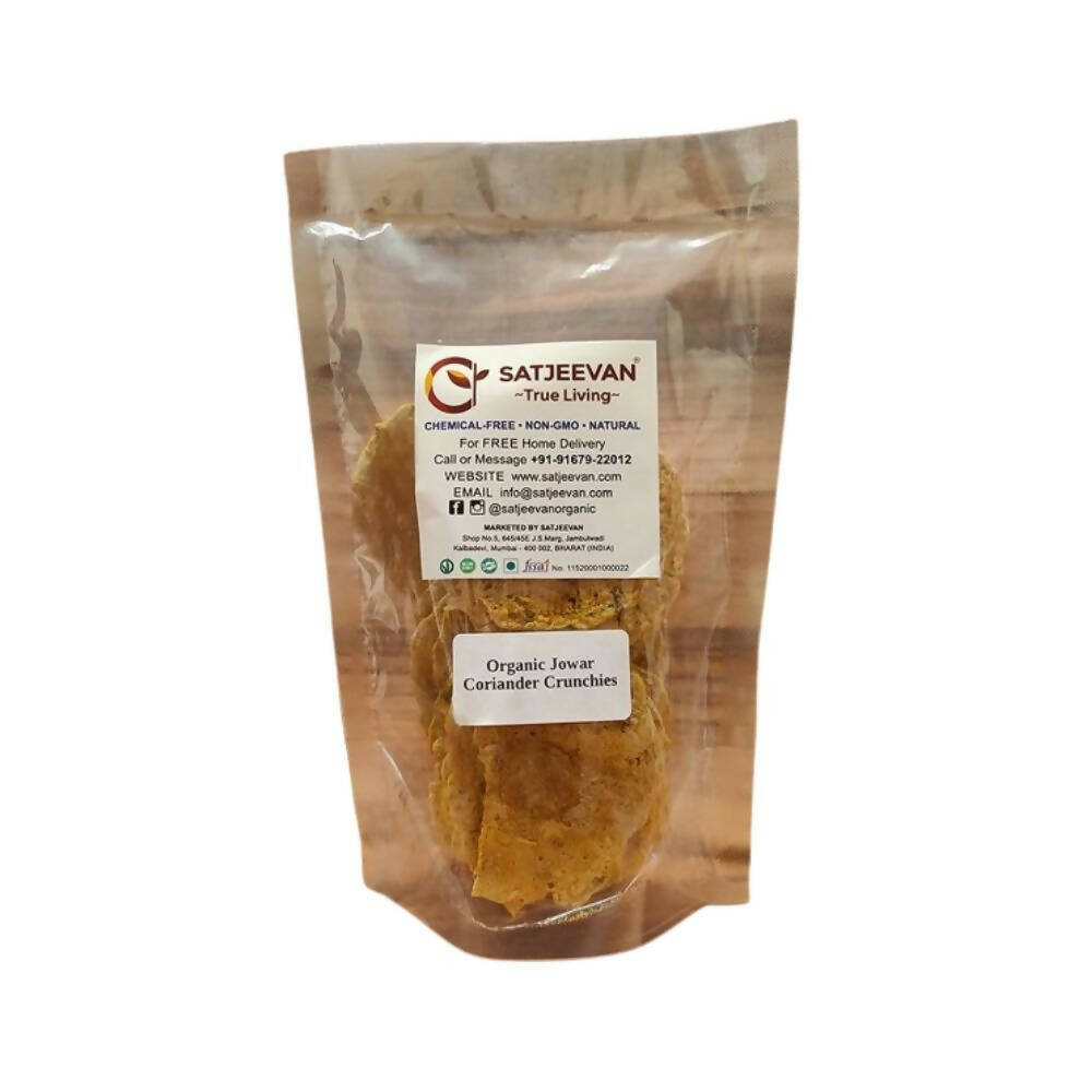 Satjeevan Organic Jowar Coriander Crunchies  Grab2Buy Satjeevan Grab2Buy