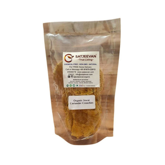 Satjeevan Organic Jowar Coriander Crunchies  Grab2Buy Satjeevan Grab2Buy