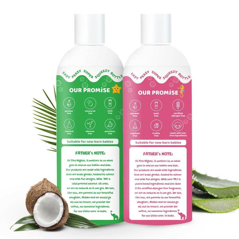 Tiny Mighty Baby Shampoo And Massage Oil Combo  Grab2Buy Tiny Mighty Grab2Buy