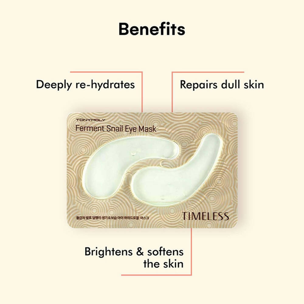 Tonymoly Timeless Ferment Snail Eye Mask - Korean Skincare 