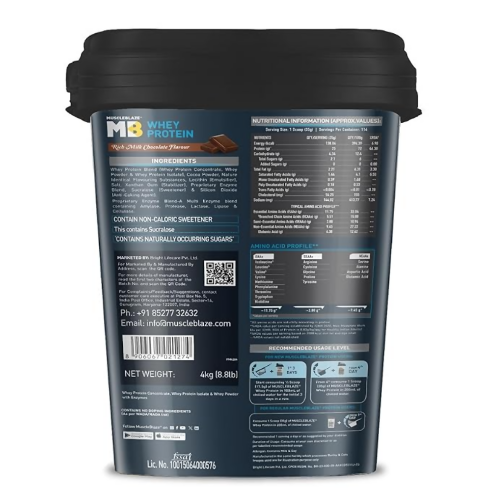 MuscleBlaze Whey Protein Richmilk Chocolate 