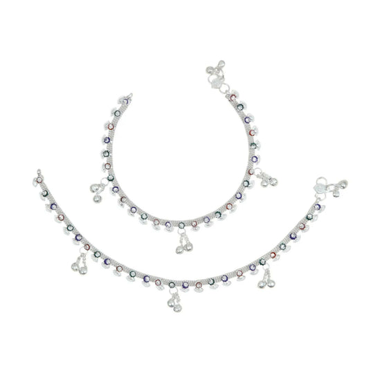 Joban Fashion Silver Copper Anklet For Girl | Swadesiicart