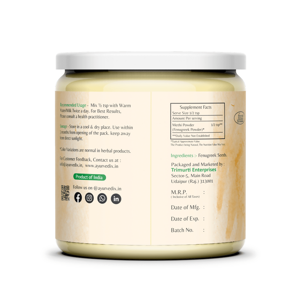 Ayurvedix Organic Fenugreek Seed Powder - Grab2buy