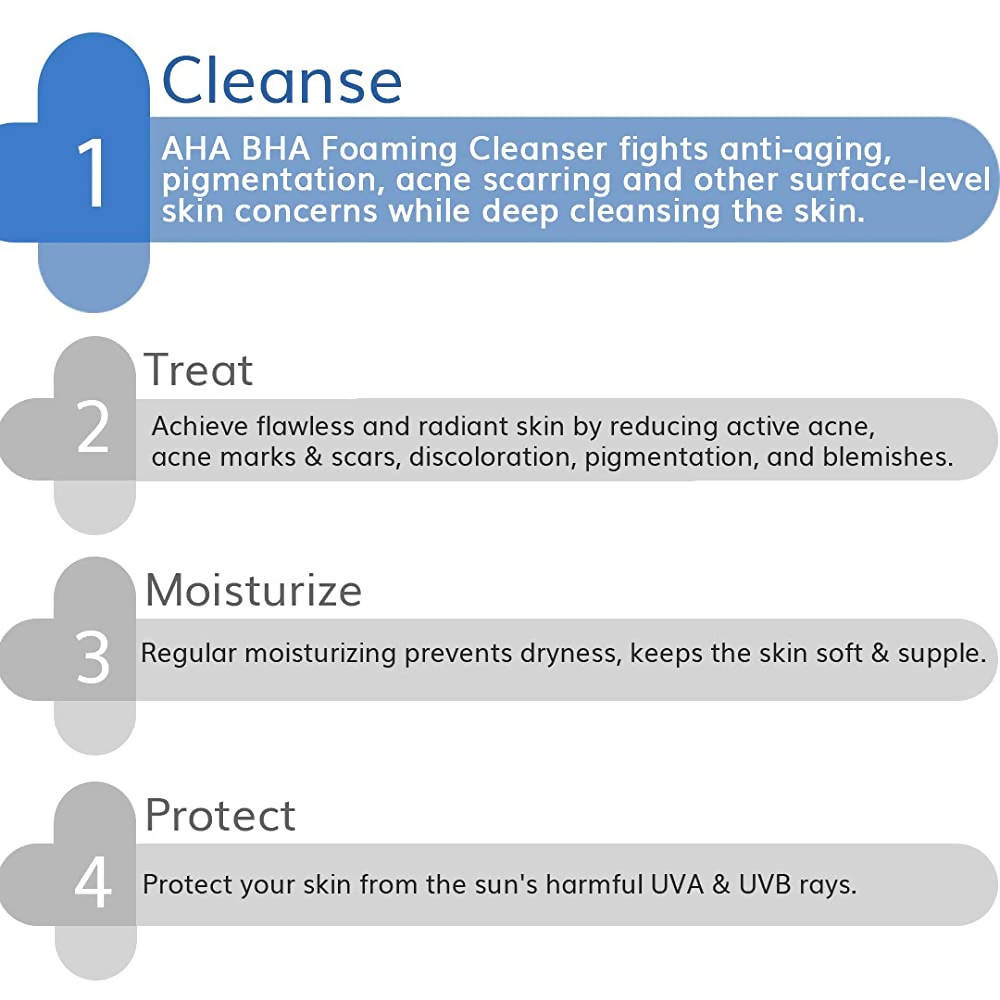 The Derma Co 3% AHA-BHA Foaming Face Wash  Grab2Buy The Derma Co Grab2Buy