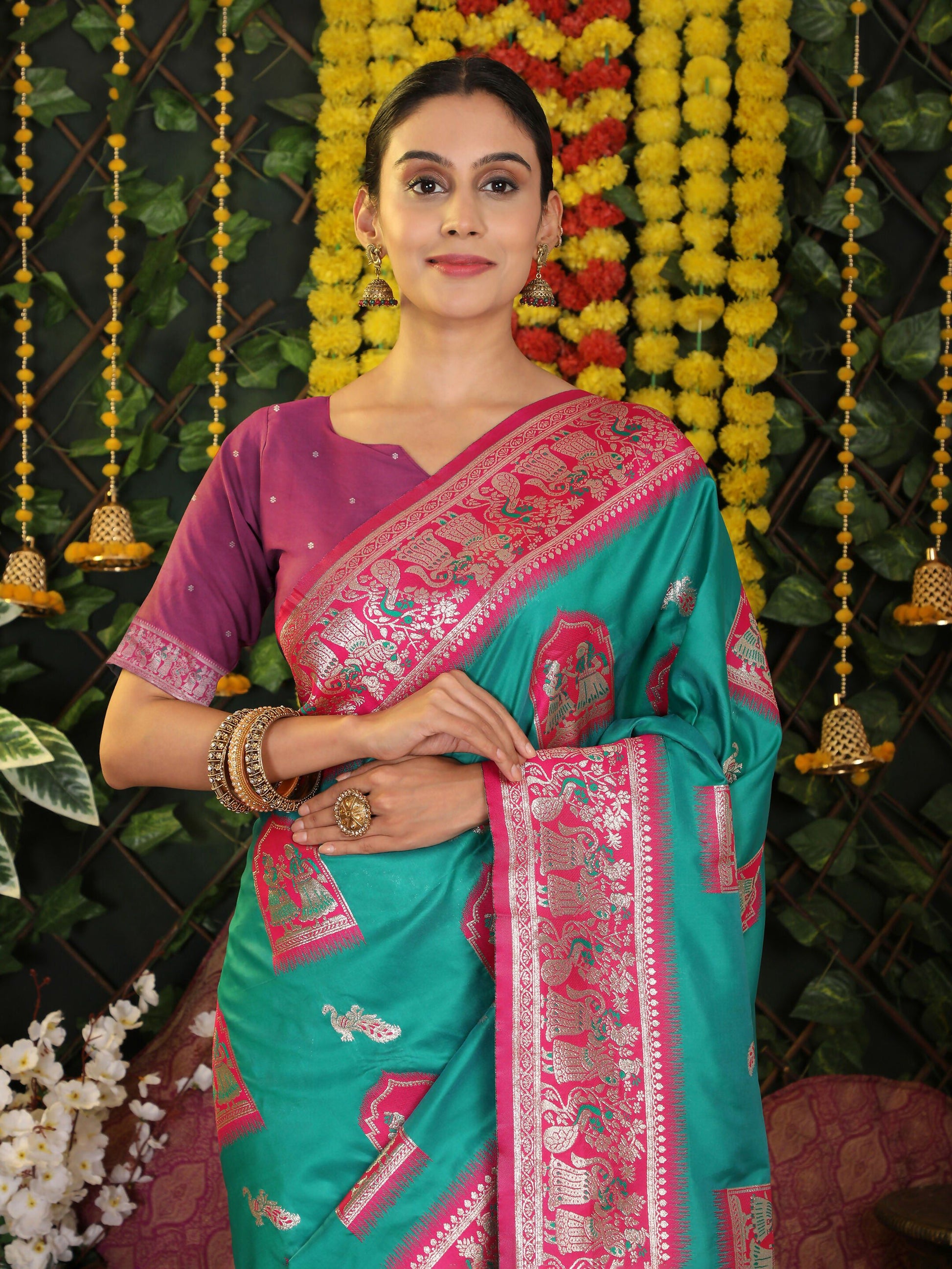 Shree Shyam Fashion Silk Sea Green Saree