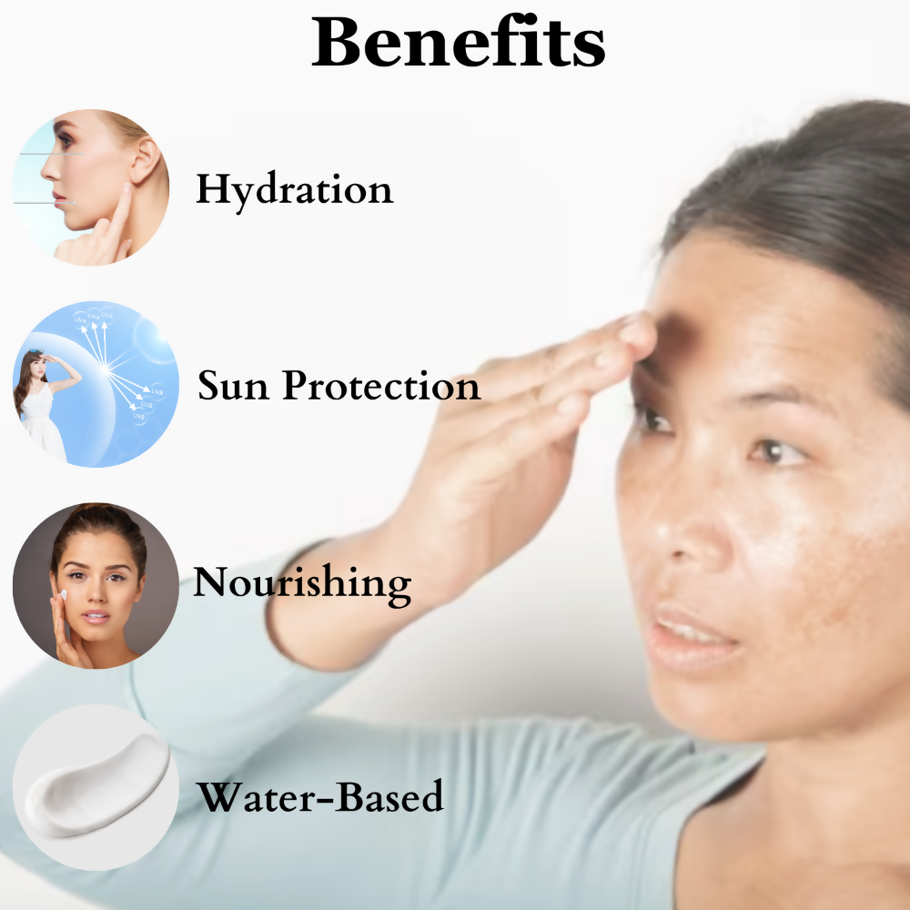 Dermistry 1% Hyaluronic Acid Ultra Hydrating Sunscreen for Dry Skin SPF 50 UVA UVB PA+++ Protection 