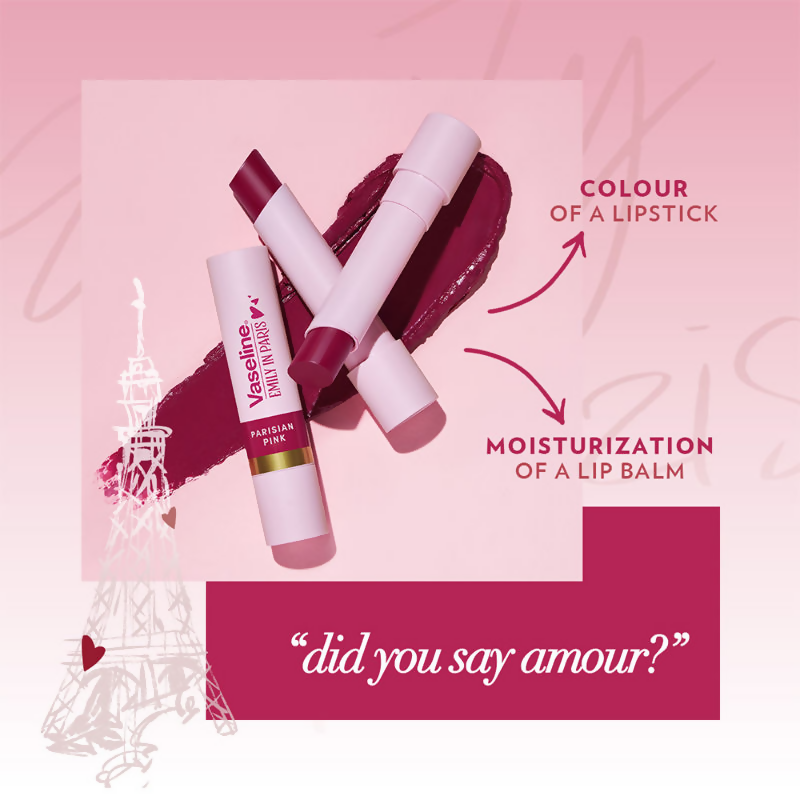 Vaseline Emily In Paris Tinted Lip Balm Stick - Parisian Pink  Grab2Buy Vaseline Grab2Buy