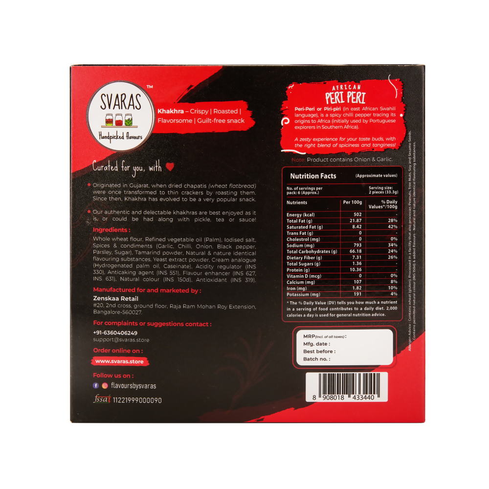Svaras African Peri Peri Khakhra - Grab2buy