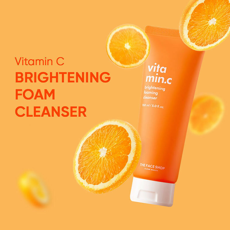 The Face Shop Vitamin C Brightening Korean Face Wash  Grab2Buy The Face Shop Grab2Buy