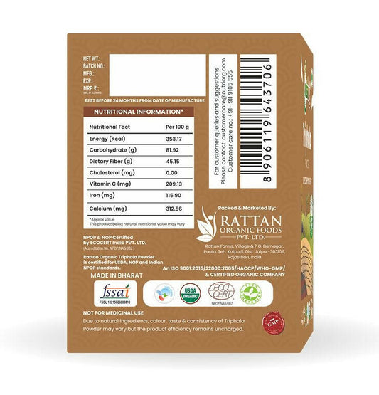 Nutriorg Triphala Powder 