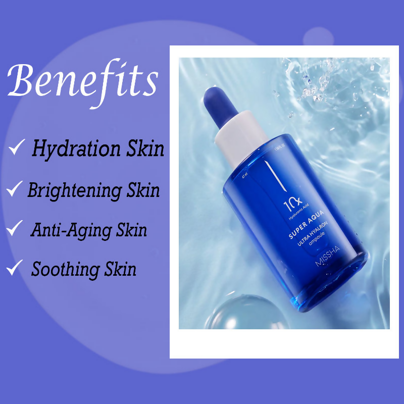Missha Super Aqua Ultra Hyalron Ampoule  Grab2Buy Missha Grab2Buy