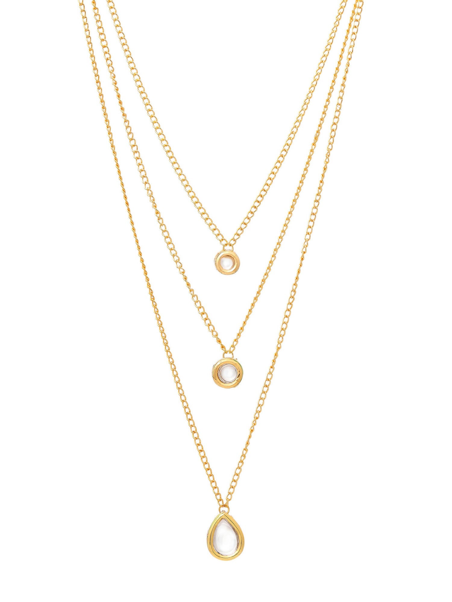 Ruby Raang Kundan & Gold Layered Necklace - Distacart