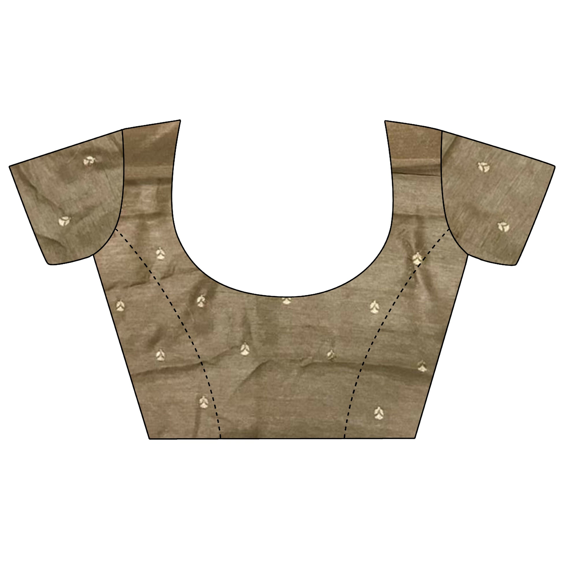 Joban Fashion Mud Brown Handloom Banarasi Organza Silk Khatali Butta Work Grab2Buy 