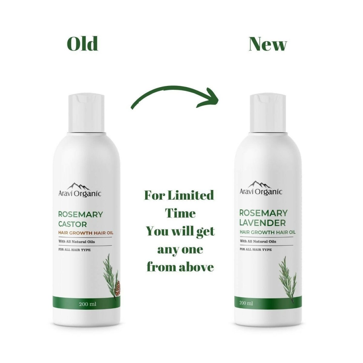 Aravi Organic Rosemary Lavender Hair Growth Hair Oil 
