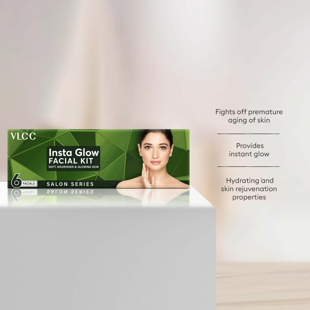 VLCC Salon Series Insta Glow Facial Kit (6 Facials) For Premature Ageing, Youthful Glow Facial Kit  Grab2Buy VLCC Grab2Buy