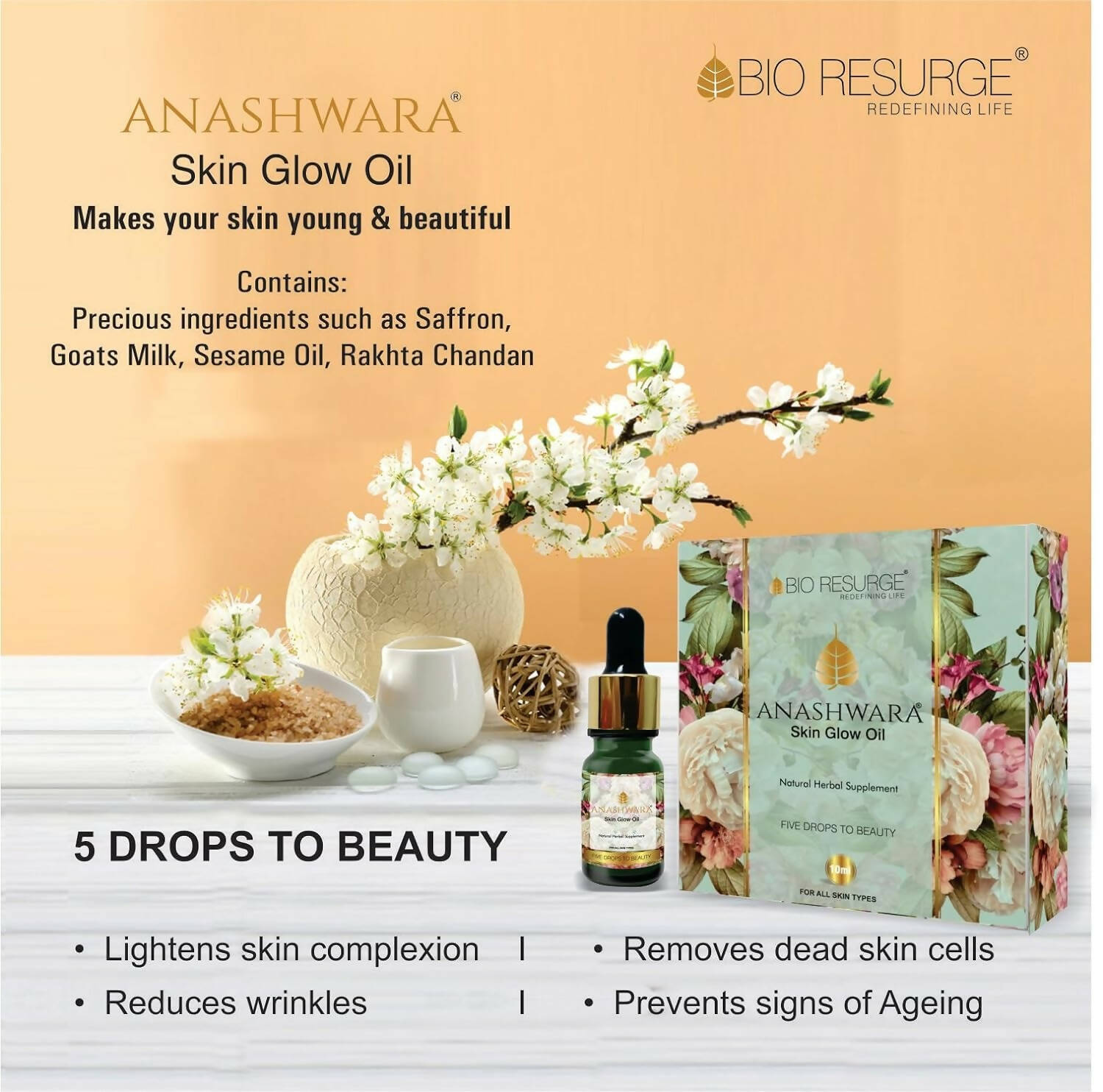 Bio Resurge Life Anashwara Skin Glow Oil 