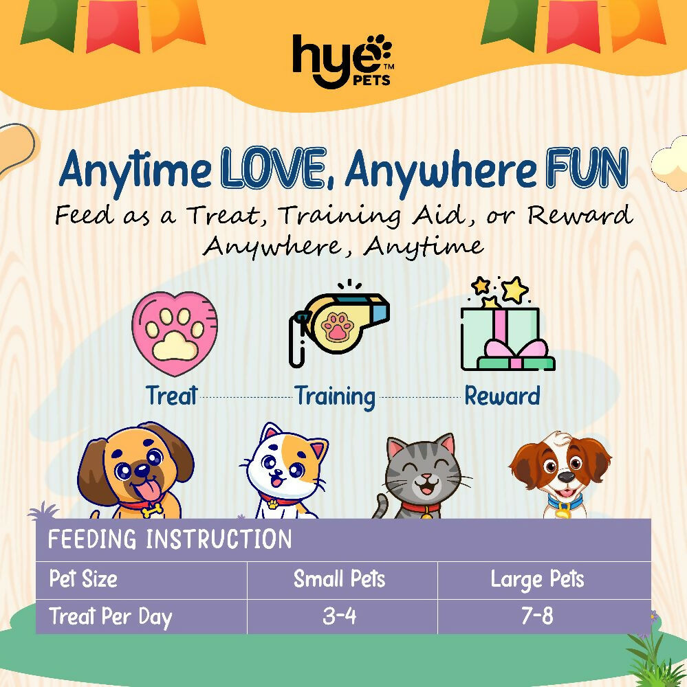 Hye Pets Super Treats For Super Pets – Freeze Dried Treats Made With Goat Milk, Strawberry & Banana 