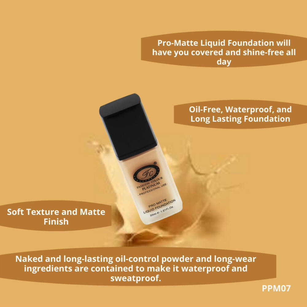 Fashion Colour Pro Matte Liquid Foundation-Ivory (Fair Skin Tone)