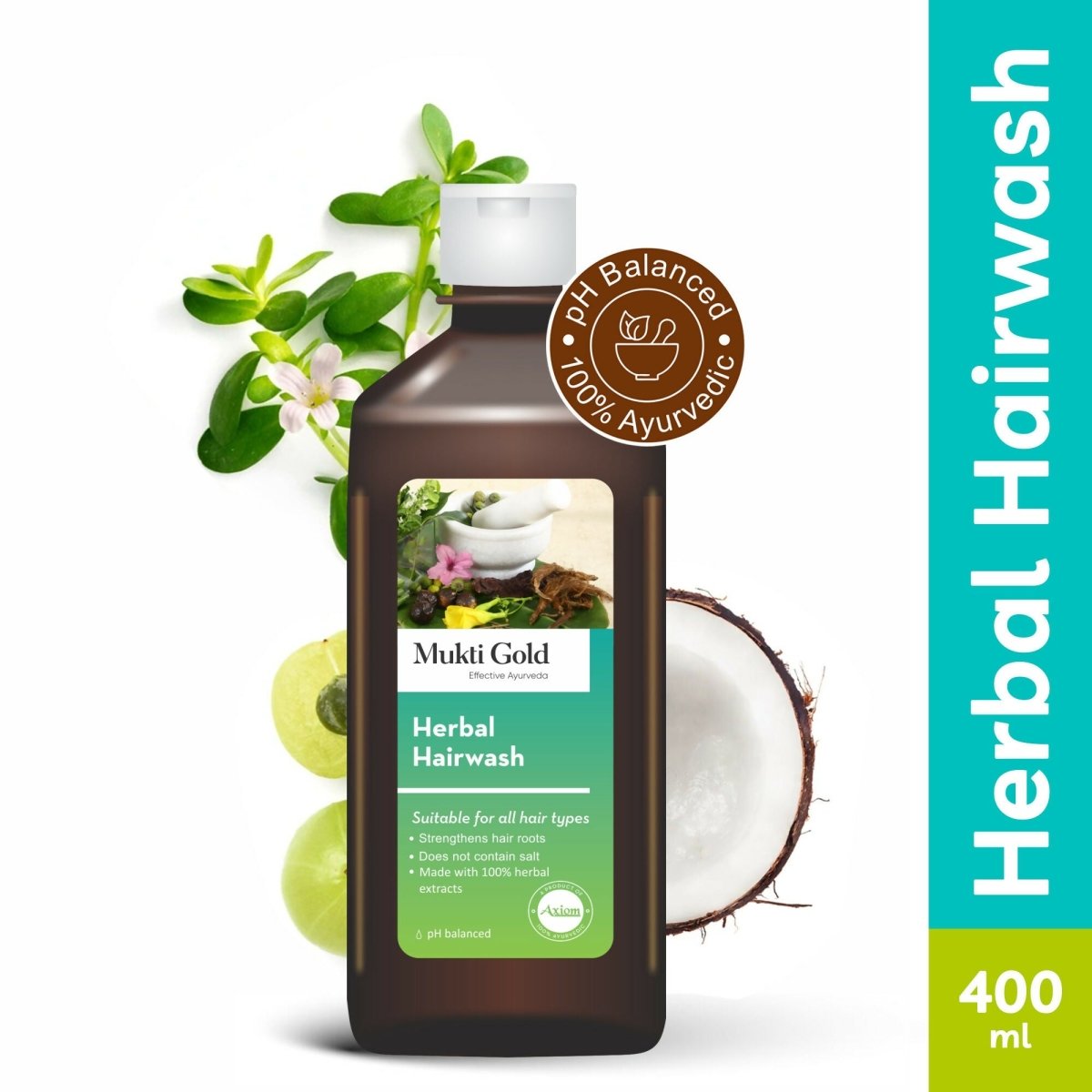 Axiom Mukti Gold Herbal Hair Wash (Flip Top)