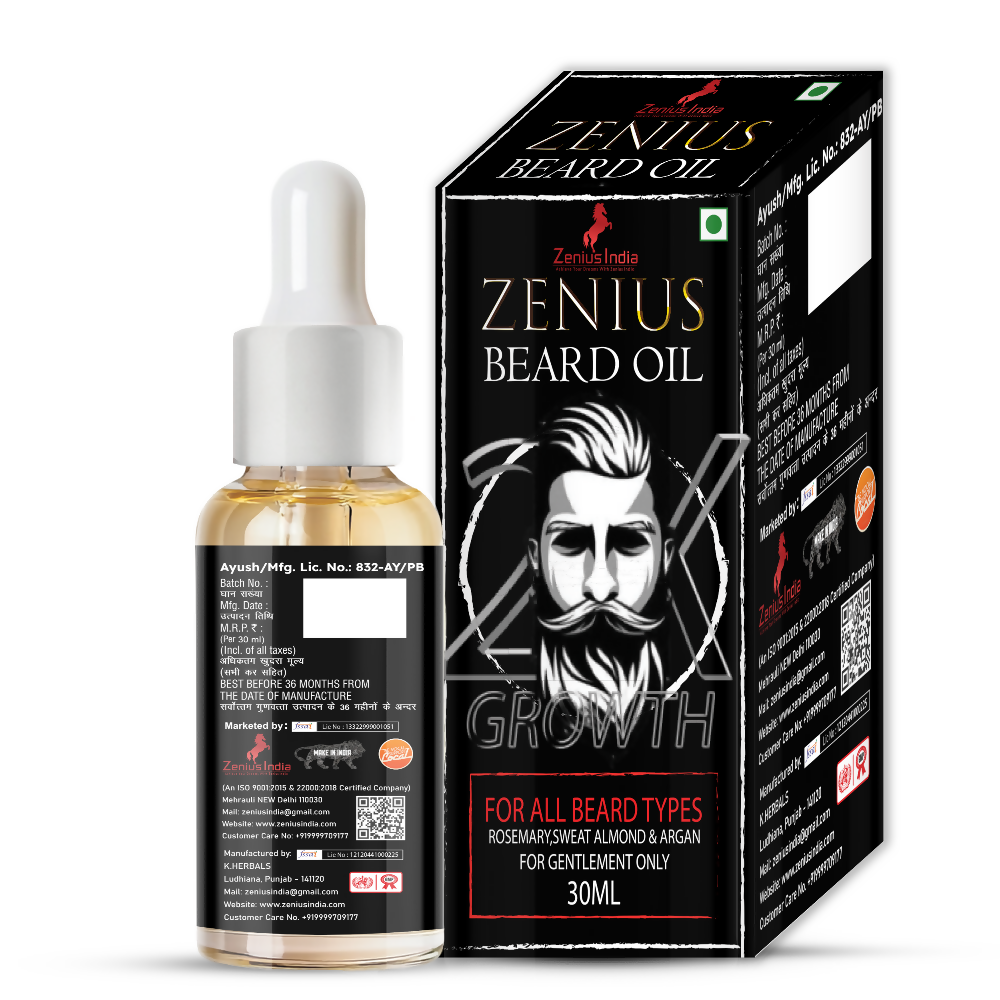 Zenius Beard Oil for Patchy Beard and Hair Growth  Grab2Buy Zenius Grab2Buy