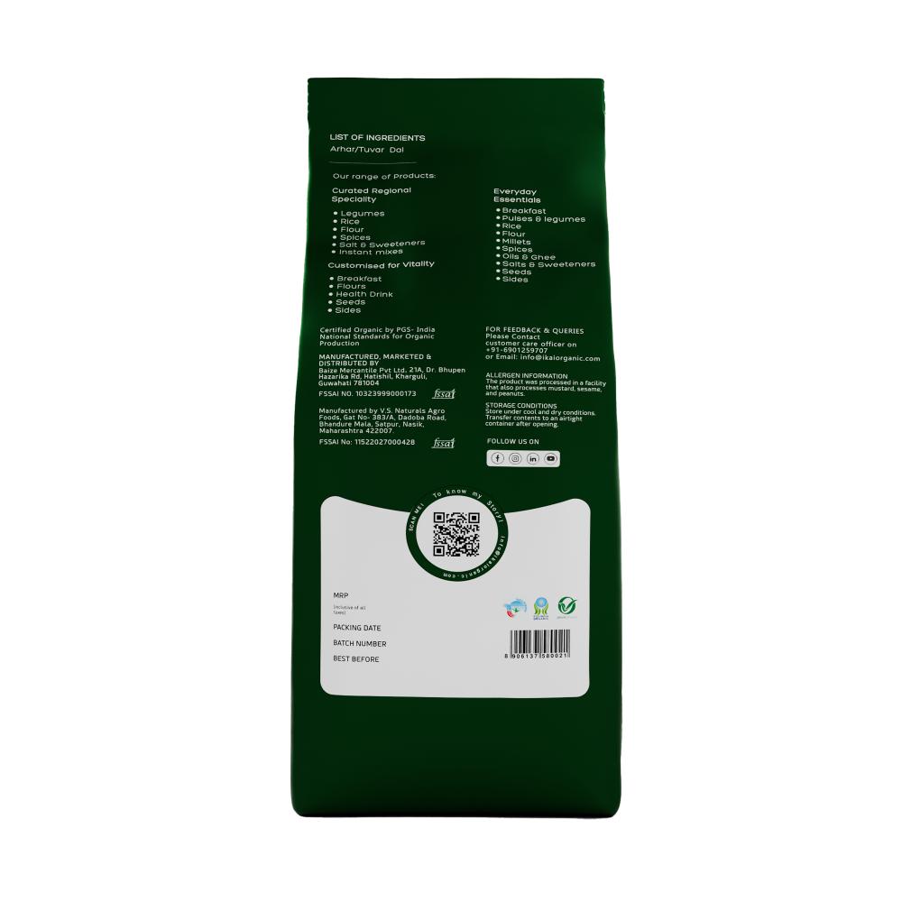 IKAI Organic Arhar/Tuvar Dal 