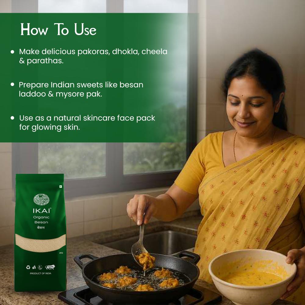 IKAI Organic Besan (Gram Flour) 