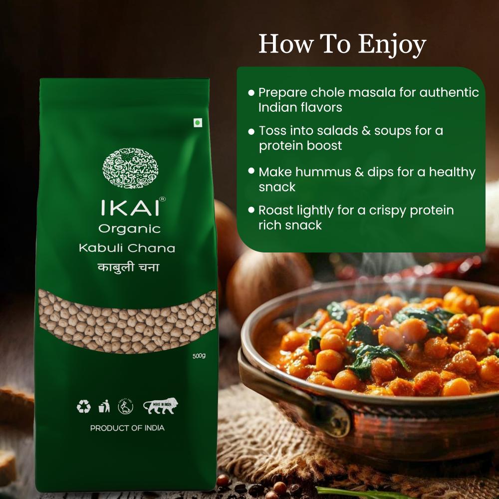 IKAI Organic Kabuli Chana (White Chickpea) 