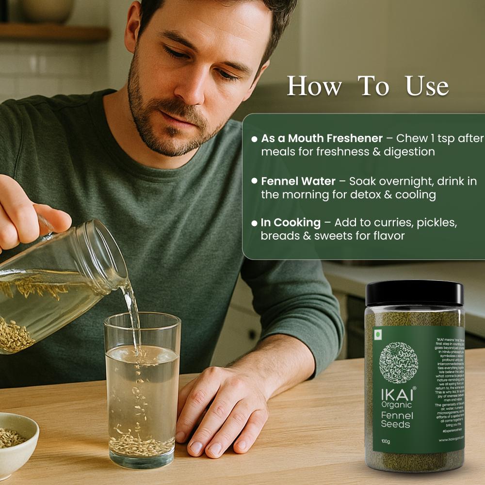 IKAI Organic Fennel Seeds 