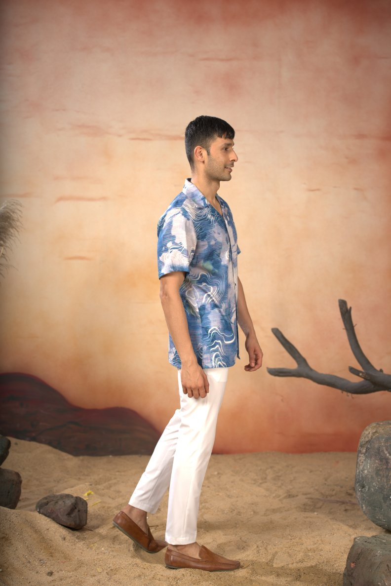 Marble Print Shirt by Hilo Design