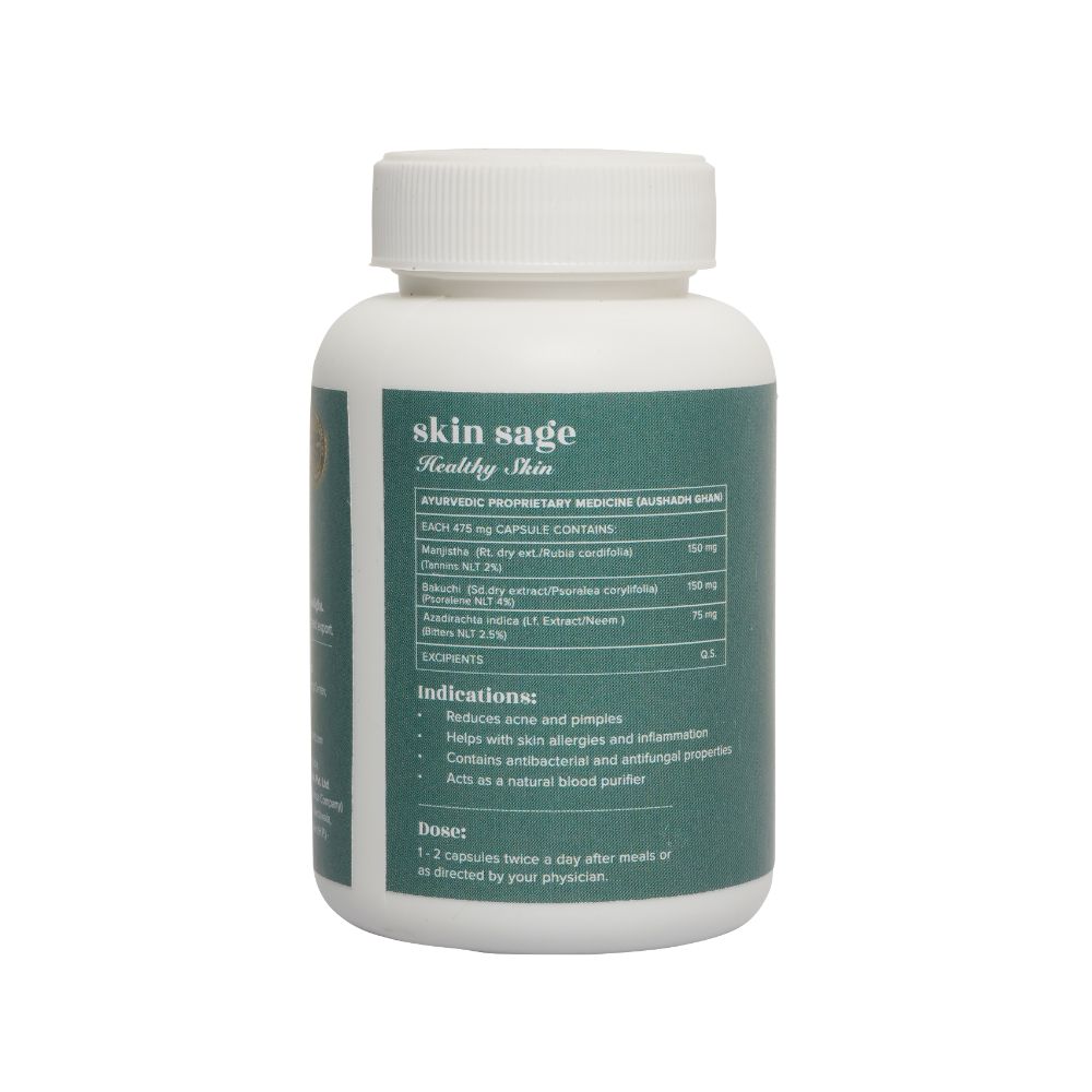 Baidyanath Jhansi Ayurvedant Skin Sage Capsules 