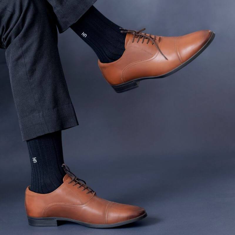 Socksoho Luxury Men Socks Bossy Black