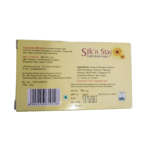 SBL Homeopathy Silk N Stay Antiseptic Calendula Soap - Grab2buy