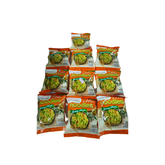 Patanjali Atta Noodles Yummy Masala (Pack of 10) 