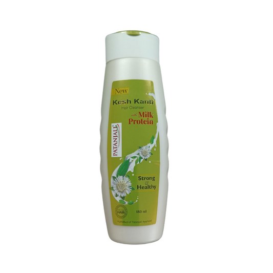 Patanjali Kesh Kanti Milk Protein Hair Cleanser | Protein-Rich Ayurvedic Shampoo for Damaged & Dry Hair 