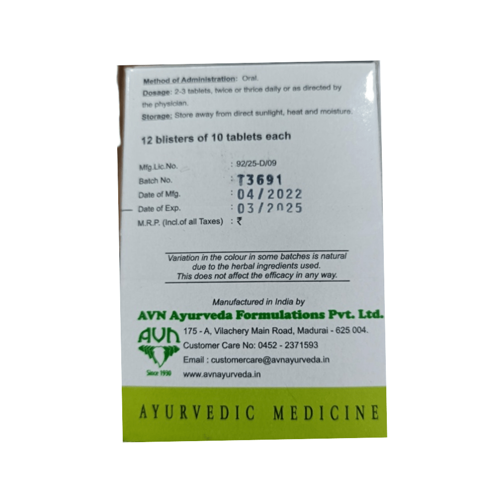 Avn Ayurveda Mahatiktakam Kashayam Tablets 