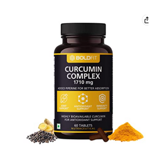 Boldfit Curcumin Complex 1700mg Tablets 