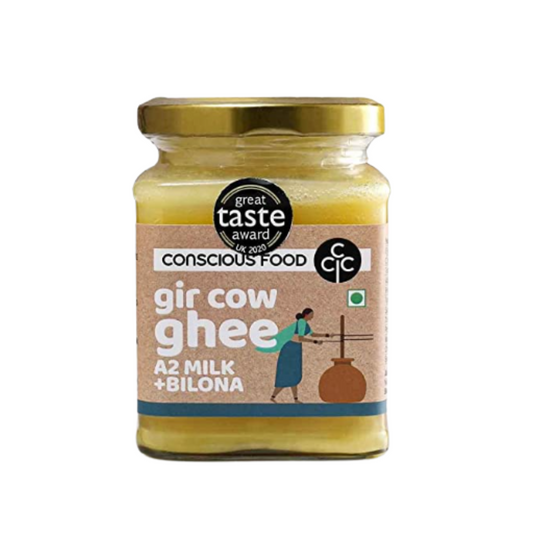Conscious Food A2 Gir Cow Ghee (Bilona Preparation) | 100% Gir Cow Ghee | Homemade & Organic Ghee 
