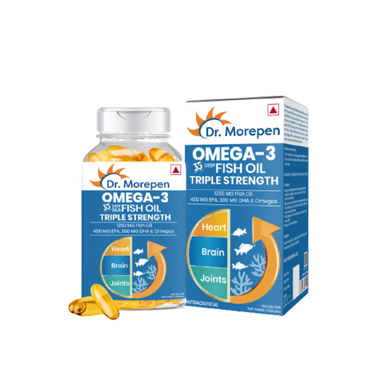 Dr. Morepen Omega-3 Deep Sea Fish Oil Triple Strength Softgels - Grab2buy
