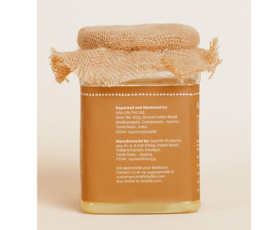 Isha Life Pure A2 Desi Cow Ghee | Made Traditionally from Curd | Made from Grass-fed Free Grazing Desi Cows' Milk 