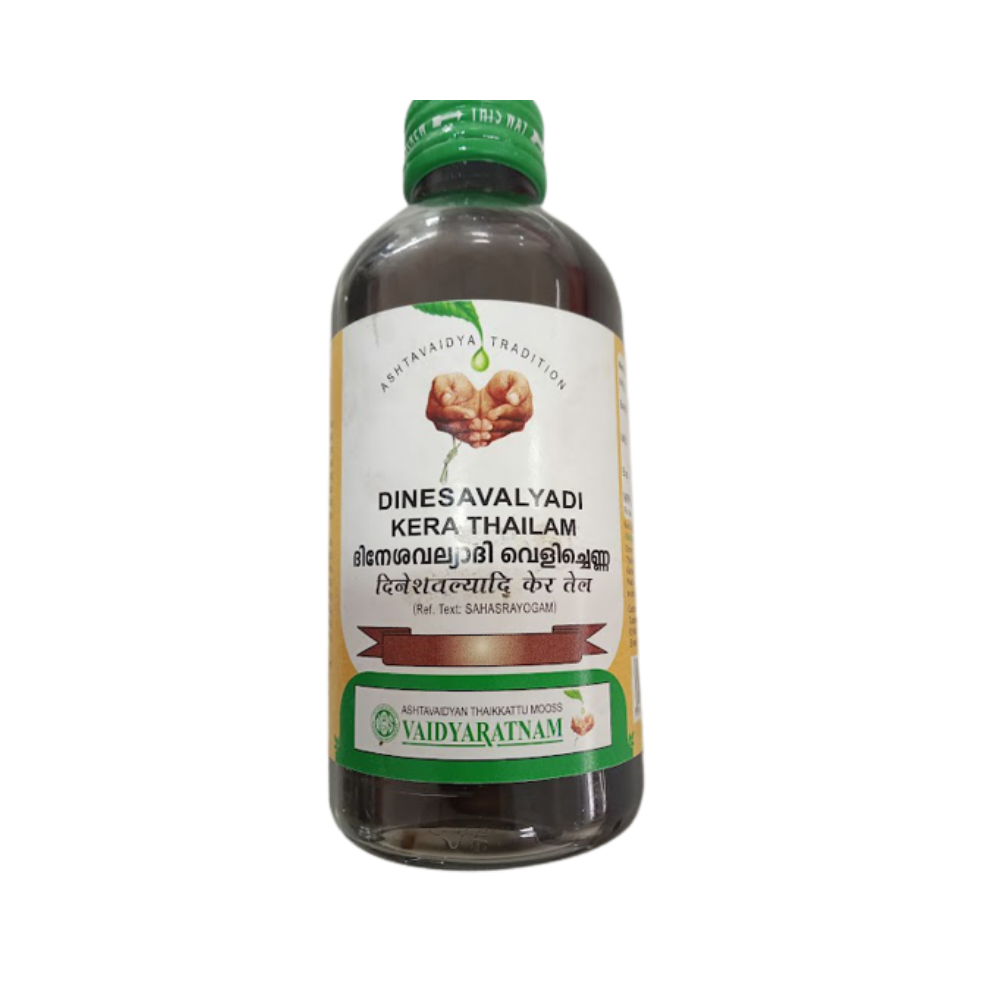 Vaidyaratnam Dinesavalyadi Kera Thailam | Classical Kerala Ayurvedic Hair Oil for Scalp & Hair Health 