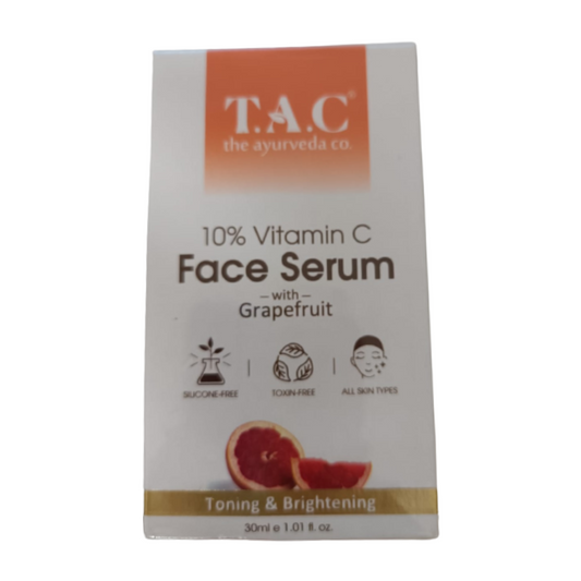 TAC - The Ayurveda Co. 10% Vitamin C Face Serum for Toning, Brightening & Glowing Skin For Women & Men