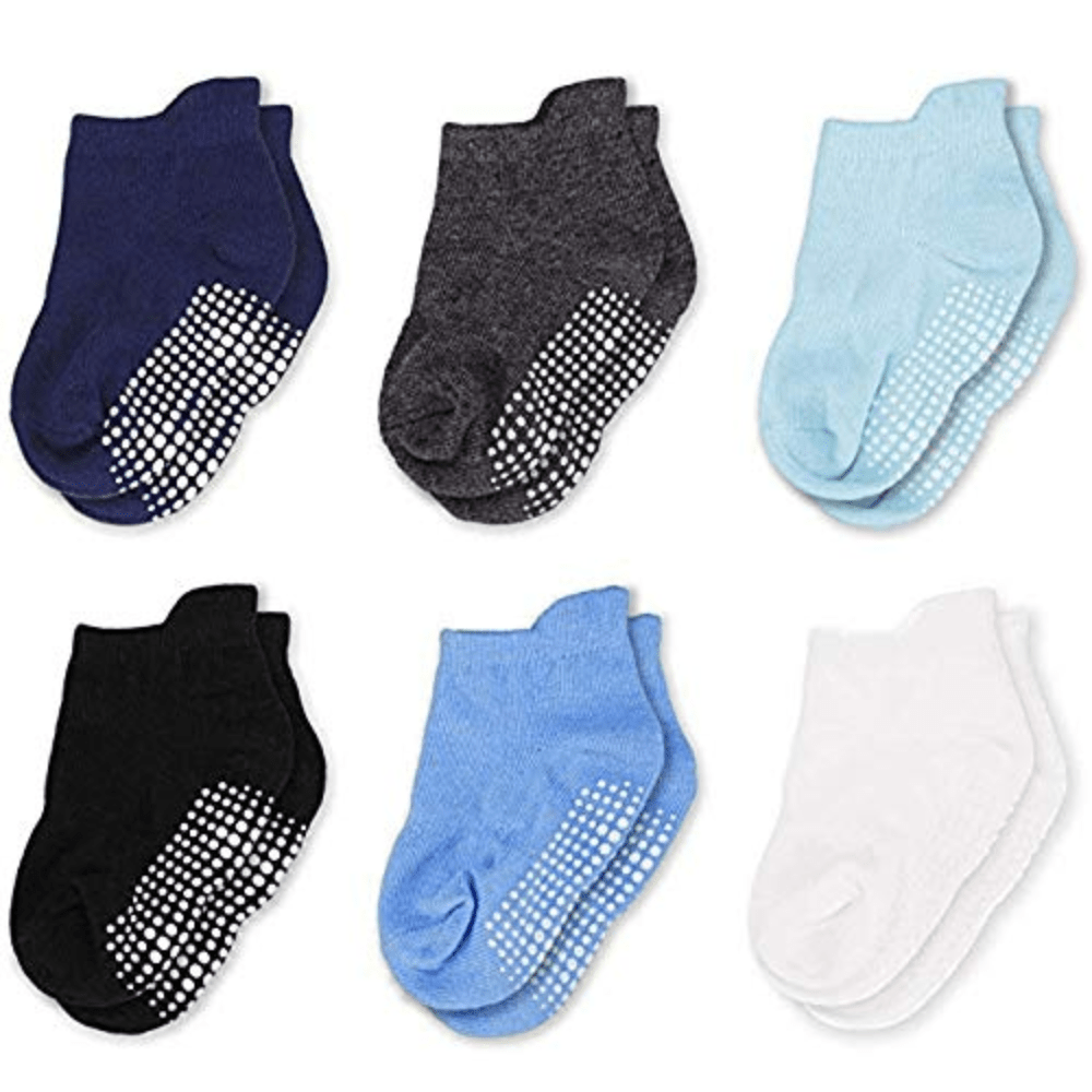 AHC Baby Socks Anti Slip Anti Skid Soft Cotton Blended Ankle length Socks With Grip