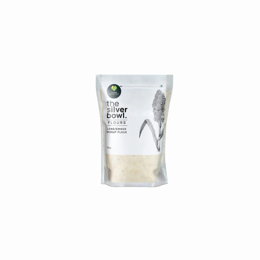Vijaya Traditional Recipes The Silver Bowl Premium Emmer Wheat Flour (Khapli Wheat Flour) 