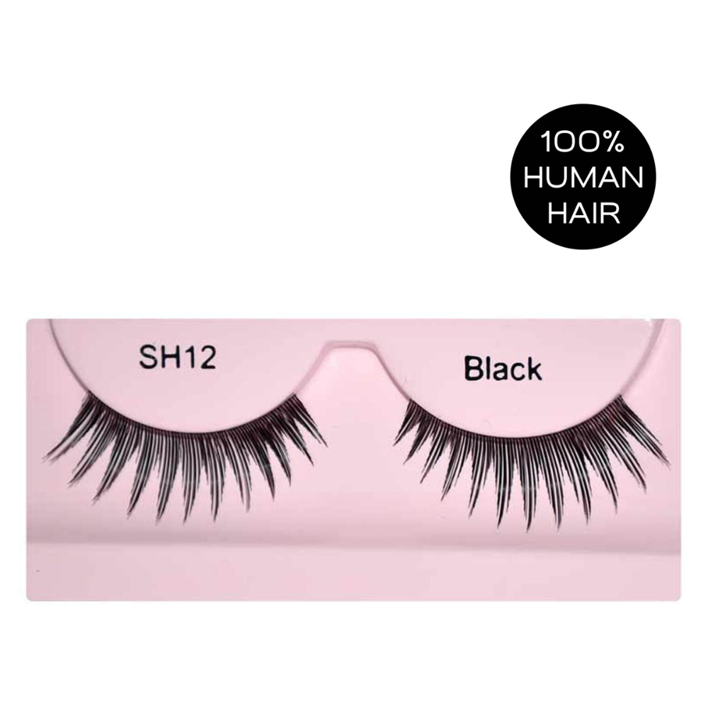 Glamgals Hollywood-U.S.A Stylish Black Soft Thick Reusable False Eye Lashes For Women - Grab2buy