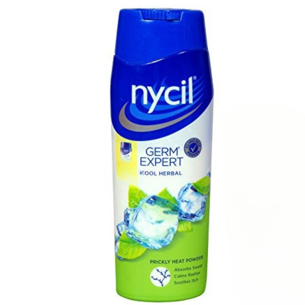 Nycil Germ Expert Cool Herbal Prickly Heat Talcum Powder 