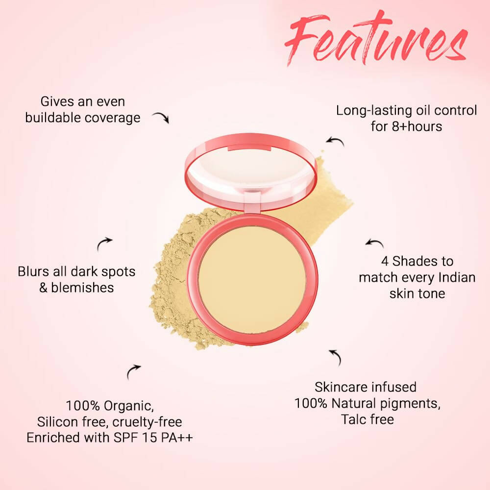 Biotique Natural Makeup Pressed Magicompact Powder - Clay 