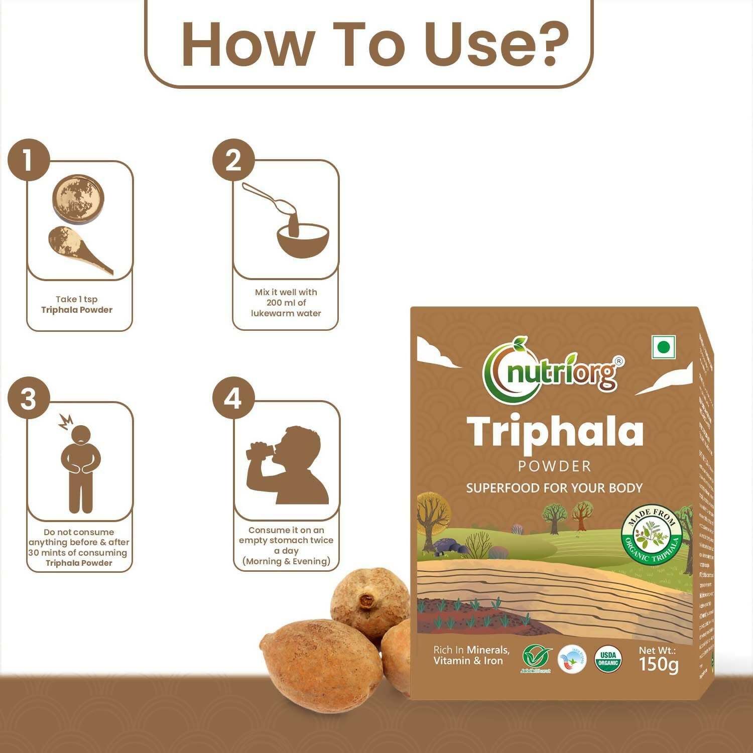 Nutriorg Triphala Powder 