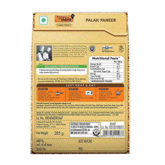 Kitchens of India Palak Paneer - Grab2buy